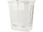 Корзина 480х345х595 60л. для белья, с откидной крышкой, стенки перф, код: 36159