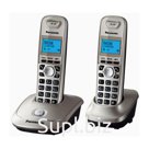 Телефон беспроводной Panasonic KX-TG2512RUN, 2 трубки,монохром. дисплей, АОН,50 номеров, платиновый