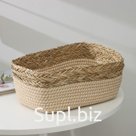 Корзина для хранения плетёная ручной работы Доляна «Рита», 30×20×12.5 см, бежевая