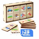 Domino board game "Transport" (plywood) Article: 17153