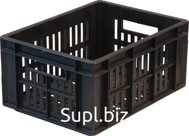 Ящик перфорированный 400×300×200, арт.: 302, объём 24, чёрный, код: 00415
