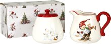 Winter Fun tea set with a 270ml sugar bowl and a 340ml creamer in gift packaging