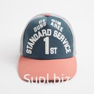 Бейсболка для мальчиков MINAKU, серый/коралловый, размер 52 см