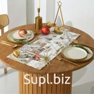 Дорожка на стол Этель «Звери в городе» 30×70 см, 100% хлопок, саржа 190 г/м², белая