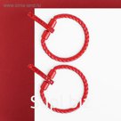 Серьги со стразами "Лассо", цвет красный