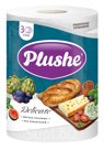 Полотенце Бумажное Plushe Delicate 3 слоя,1 рул., 25 м., белый, 1/2 листа, 18 шт. в упаковке