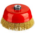 Щетка металлическая для УШМ MIRAX 35142-150, "чашка", витая проволока 0.3 мм, d=150 мм