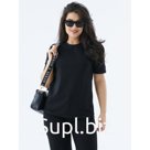 Футболка женская однотонная Bio-Textiles, размер 48, цвет чёрный