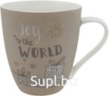 Mug 540ml New Year's wish Color: beige Material: porcelain