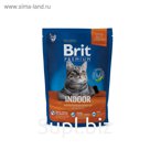 Сухой корм Brit Premium Сat Indoor для домашних кошек, курица и печень, 1.5 кг