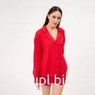 Пижама женская (жакет, шорты) KAFTAN, красная, размер 40-42