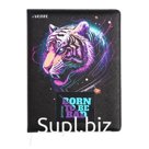 Дневник школьный для 1-11 классов Tiger, твёрдая обложка, искусственная кожа, с поролоном, шелкография, ляссе, 80 г/м²