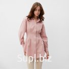 Рубашка удлиненная женская MINAKU: Casual Collection, розовая, размер 44