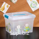 Контейнер для хранения с крышкой и ручкой «Kid's Box Игрушки», 5 л, 25×20×16 см, цвет голубой