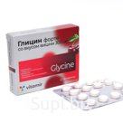 Глицин форте, повышение мозговой активности, со вкусом вишни, 30 таблеток