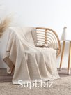 Плед «Этель» Cotton 220×240 см, бежевый, хлопок100%