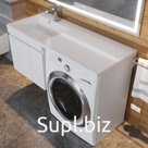 Раковина над стиральной машиной Uperwood Magenta, 120 см, левая, белая