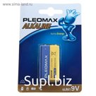 Батарейка алкалиновая Pleomax, 6LR61-1BL, 9В, крона, блистер, 1 шт.