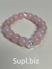 Браслет из натурального камня Розовый кварц