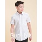 Рубашка для мальчика с коротким рукавом Pelican, рост 122 см, цвет белый