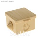 Коробка распределительная TUNDRA, 65х65х45 мм, IP54, открыт. установки, с мембр., цвет сосна 493834