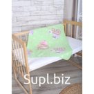 Плед «Зайка на полянке», флис, размер 75х100 см