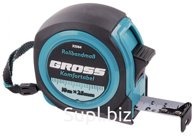 Рулетка Gross 32564 Komfortabel, 10 м х 25 мм, обрезиненный корпус