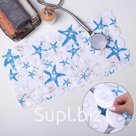 Коврик противоскользящий в ванну на присосках Доляна «Морские звёзды», 35×65 см