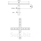 Расчетная масса m, кг: 26
Грунт эмаль
*  При изготовлении кронштейна из трубы D=57, масса изделия увеличивается на 20%