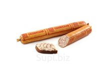 Продукт из мяса свинины мясной сырокопченый ГРУДИНКА СЕЛЯНСКАЯ НОВАЯ искусственная оболочка