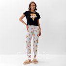 Пижама женская (футболка, брюки) KAFTAN Pizza, размер 52-54, чёрная