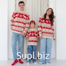 Свитер вязаный новогодний KAFTAN Scandinavia, размер 46, красный