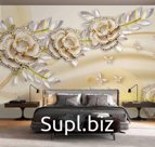 Фотообои Кремовые розы 3d