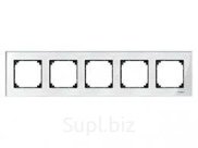 Рамка Schneider Electric MTN404519 Merten M-Elegance 5-я, IP20 (стекло белое)
