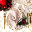 Набор новогодних салфеток «Этель» Christmas snowman, 40×40 см - 4 шт., хлопок, саржа 190 г/м²