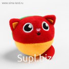 Развивающая, мягкая игрушка - мячик «Котик», с погремушкой, в сумочке