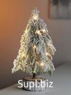 Фигура светодиодная "Заснеженная ель" 29 см, 20 LED, AG13х3 (в компл.), БЕЛЫЙ