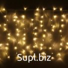 Гирлянда "Занавес" 8 режимов, IP20, прозрачный провод, 2x1м - Прозрачный - ПВХ - IP - 20 - Мигание - 8 режимов - Тёплый белый - 200
