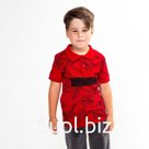 Футболка поло для мальчика, цвет красный/принт микс, рост 152 см