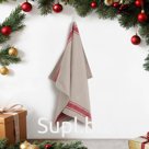 Полотенце Этель «Полосы», цвет красный, 50×70 см, 100% хл