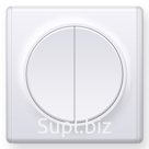 Переключатель OneKeyElectro Florence двойной, белый