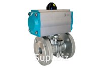 Кран шаровый фланцевый (2PC), AISI304 DN 125 (5"), с двухсторонним пневмоприводом AT140D