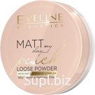 Пудра для лица транспарентная матирующая PEACH серии MATT MY DAY LOOSE POWDER Eveline, 6 г