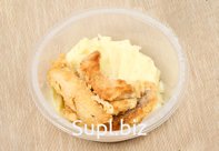 Рыба жареная с пюре