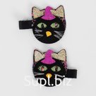 Заколки для волос «Чёрная кошка» набор 2 штуки