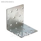 Уголок крепёжный 60 х 60 х 60 х 2 мм, оцинкованный