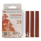 Сангина художественная ЗХК "Ладога", 3 штуки, в картонной коробке