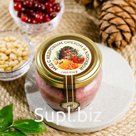 Мёд с кедровым орехом и клюквой 130 мл/ 160 г. Артикул 110108