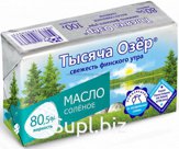 Масло Тысяча Озер сливочное солёное 80,5% 100гр/9