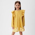 Платье детское с воланами KAFTAN, размер 32 (110-116 см), жёлтое